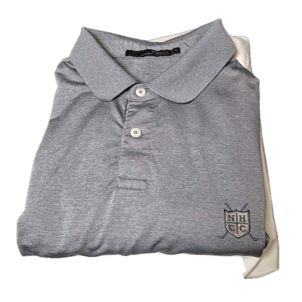 RLX Ralph Lauren Polo Golf Shirt Men's XL Gray Performance Wicking NHCC Logo
